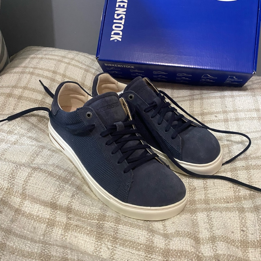Birkenstock Suede Canvas Midnight Blue Bend Low Sneakers - $140 Value -Brand New